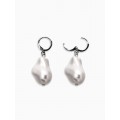Серьги "Жемчуг барокко", цвет белый, цвет серебристый