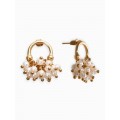 Серьги «Жемчужный виноград», белые, цвет золотистый