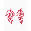 Серьги «Кораллы», красные, цвет золотистый