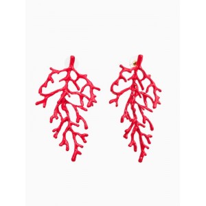 Серьги «Кораллы», красные, цвет золотистый