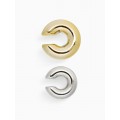 Серьги «Каффы» набор 2 шт., бублики, цвет серебро с золотом