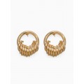 Серьги металл «Кольца» тренд, цвет золото