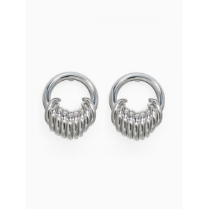 Серьги металл «Кольца» тренд, цвет золото