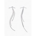 Серьги висячие «Дуга» водопад, цвет серебро, 11 см