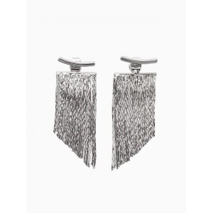 Серьги металл «Цепной водопад», цвет серебро Серьги металл «Цепной водопад», цвет серебро