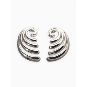 Серьги металл «Волна», цвет серебро Серьги металл «Волна», цвет серебро