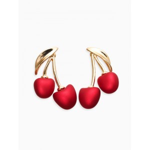 Серьги «Вишня», красные, цвет золотистый Серьги «Вишня», красные, цвет золотистый