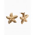 Серьги металл «Морская звезда», цвет золото