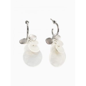 Серьги «Морской мир» чешуя, белые, цвет серебристый Серьги «Морской мир» чешуя, белые, цвет серебристый