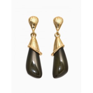 Серьги акрил «Капля каллы», зелёные, цвет золотистый Серьги акрил «Капля каллы», зелёные, цвет золотистый