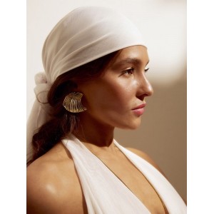 Серьги «Волна», цвет золото