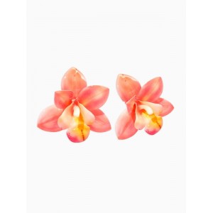 Серьги «Цветы Орхидеи», розовые