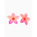 Серьги пластик «Цветок Лилии», розовые