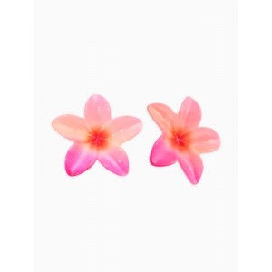 Серьги пластик «Цветок Лилии», розовые