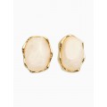 Серьги акрил «Мятые», прозрачные, цвет золотистый