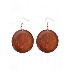 Серьги «Круг», дерево соно
