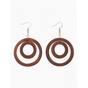 Серьги «Круг», дерево соно