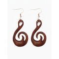 Серьги «Спираль», дерево соно Серьги «Спираль», дерево соно