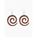 Серьги «Спираль», дерево соно Серьги «Спираль», дерево соно