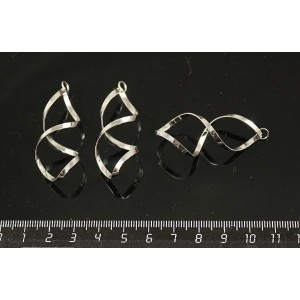 Основа для кулона "спираль" сплошная, для подвешивания на колечке