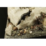 Сувенир 16х14х10см щетка горного хрусталя с включениями пирита "соболь"