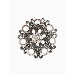 Зажим для платка «Цветок астры», белый, цвет серебристый Зажим для платка «Цветок астры», белый, цвет серебристый