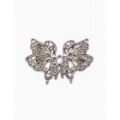 Зажим для кардигана «Ажур. Бабочка», цвет серебро