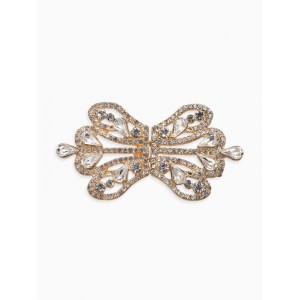 Зажим для кардигана «Ажур», корона империи, белый, цвет золотистый Зажим для кардигана «Ажур», корона империи, белый, цвет золотистый