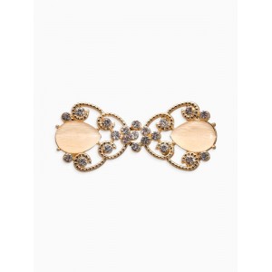 Зажим для кардигана «Ажур. Винтаж», белый, цвет золотистый Зажим для кардигана «Ажур. Винтаж», белый, цвет золотистый