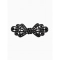 Зажим для кардигана «Ажур. Бант», чёрный в сером