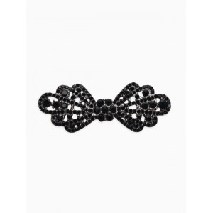 Зажим для кардигана «Ажур. Бант», чёрный в сером Зажим для кардигана «Ажур. Бант», чёрный в сером