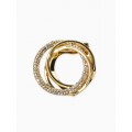 Зажим для платка «Круг», белый, цвет золотистый