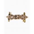 Зажим для кардигана «Ажур», коричневый, цвет золотистый
