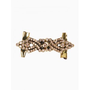 Зажим для кардигана «Ажур», коричневый, цвет золотистый