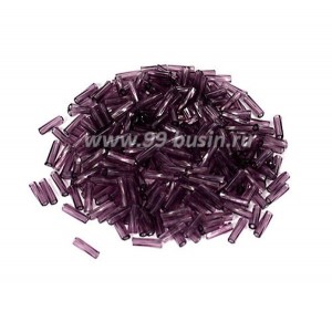 Стеклярус витой 7 мм Чехия Preciosa темно-сиреневый 20080, упаковка 10 грамм