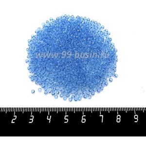 Бисер Чехия PRECIOSA прозрачный, размер 10, арт. 01132 синие тона, 10 граммов