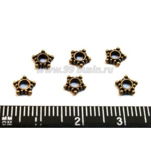 Разделитель Звездочка 5,5 мм цвет медь 20 шт/упак Разделитель Звездочка 5,5 мм цвет медь 20 шт/упак