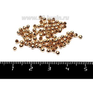 Шарики 2,5 мм цвет розовое золото 80 штук/упаковка