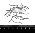 Трубочка S-образная 25*1,5 мм "мелкая насечка" цвет никель, 20 штук/упаковка