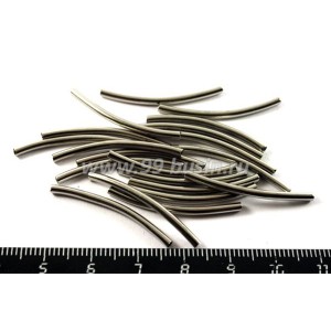 Трубочка дуга 30*1 мм, цвет никель