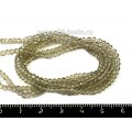 Бусины хрустальные на нити форма Рондель 3*2 мм цвет серый 45 см нить /200 бусин