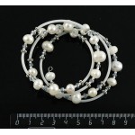 Браслет из жемчуга 7-9мм, 3-4 оборота, с трубочками