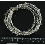 Браслет из лабрадорита, на струнке, галтовка с бисером