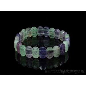 Браслет граненый 14*7мм из флюорита