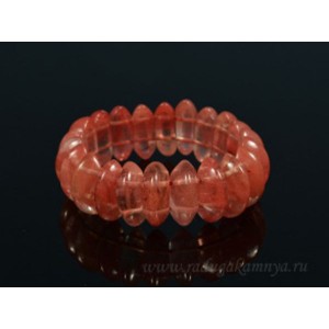 Браслет узкие выпуклые сегменты 23*9мм из халцедона