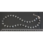 Бусы из гематита (сердечки) и агата черного (шарик 5мм)