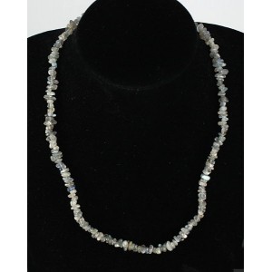 Бусы из лабрадорита, галтовка, 50см+цепочка