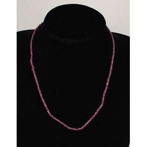 Бусы из рубина 3мм огранка IV катег.