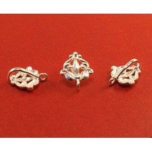 C925 Держатель для кулона Барокко 17*14*8 мм цвет светлое серебро 1 штука