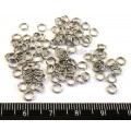 Колечки металлические разъемные 4*0,7 мм цвет Никель 100 штук/упаковка